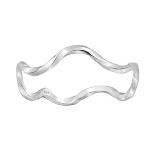Sterling Silver Wave Band Ring – Size 5.5 (Sample Piece)